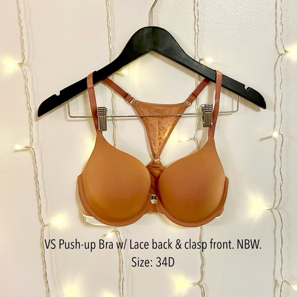 Victoria's Secret Push-up Bra with Lace Back - Tan
